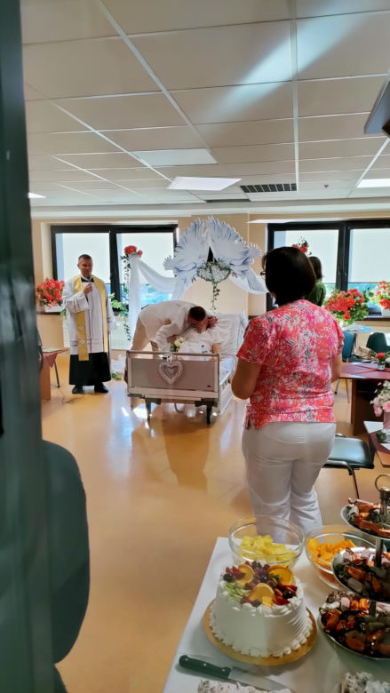 Dorota i Krzysztof wzięli ślub w Narodowym Instytucie Onkologii w Gliwicach