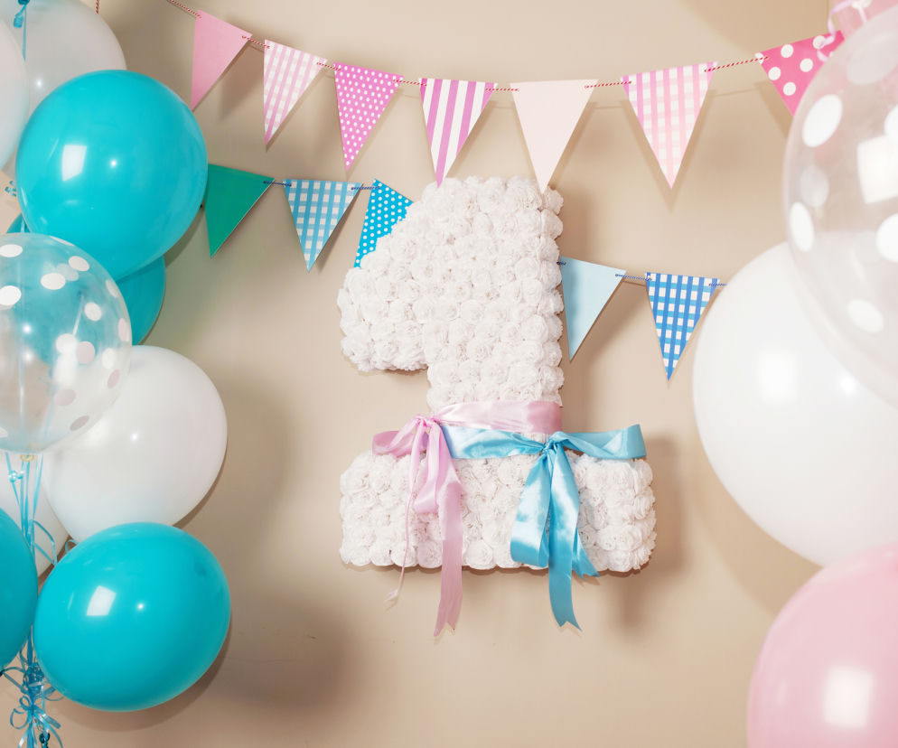 Balony na roczek - balony na pierwszą imprezę urodzinową 