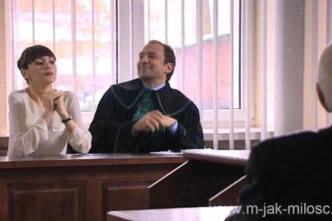 M jak MIŁOŚĆ odc. 992. Janka Jane Buford (Joanna Osyda), mecenas Tomasz Grabowski (Sławomir Grzymkowski)