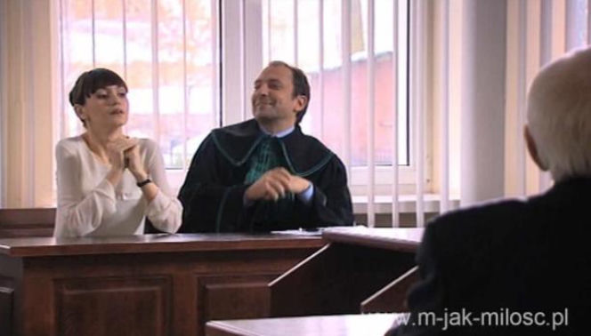 M jak MIŁOŚĆ odc. 992. Janka Jane Buford (Joanna Osyda), mecenas Tomasz Grabowski (Sławomir Grzymkowski)