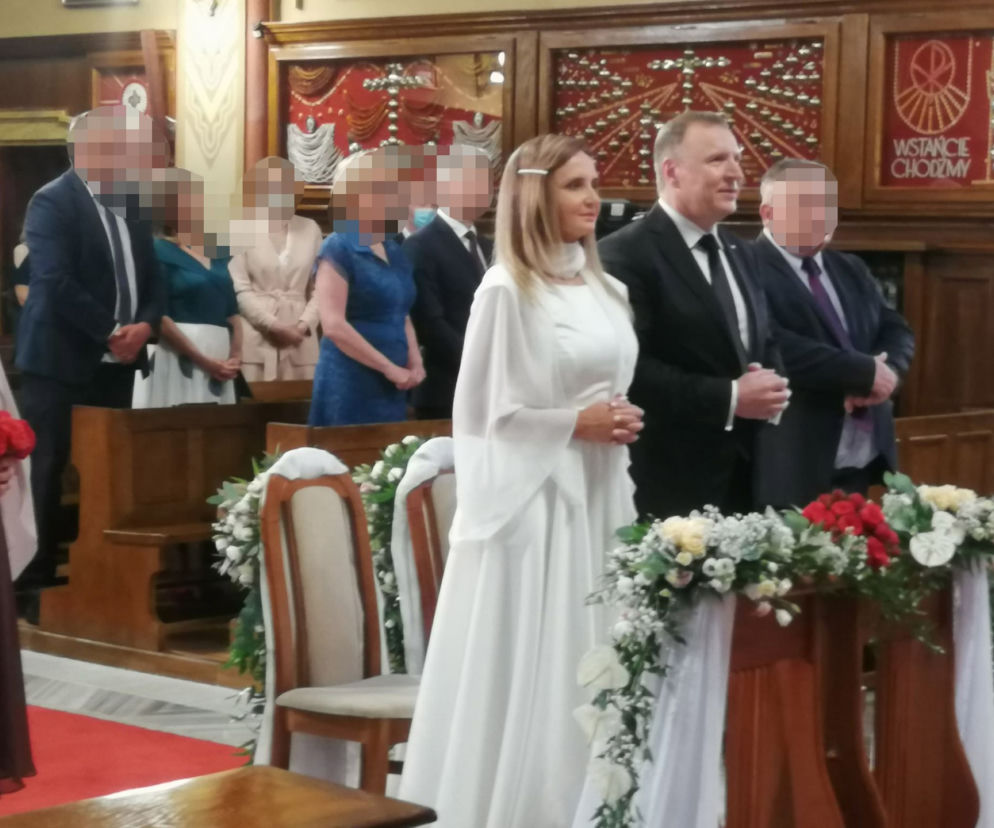 Jarosław Kaczyński na ślubie państwa  Kurskich