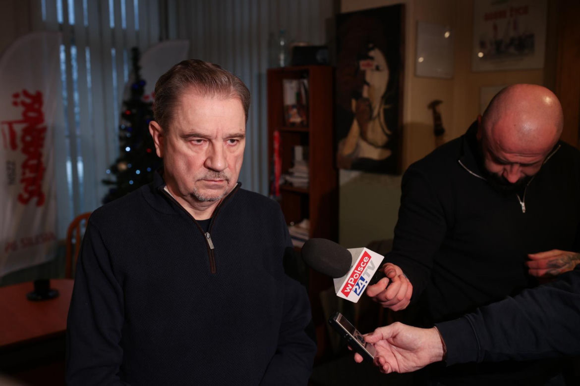 Strajk górników w kopalni Silesia