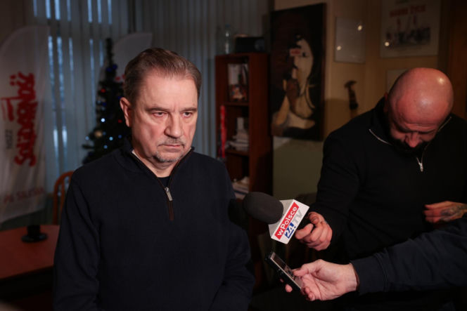 Strajk górników w kopalni Silesia