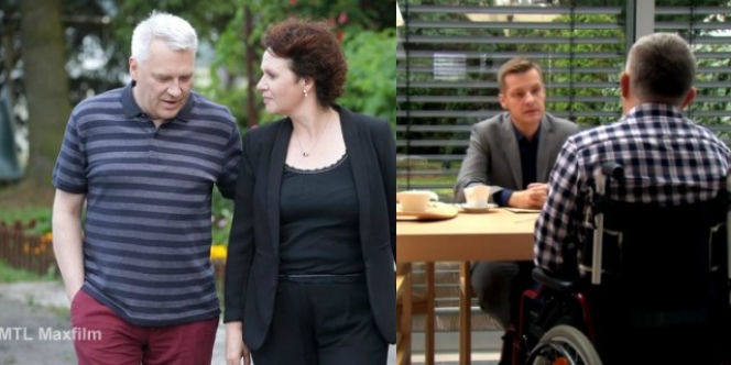 M jak miłość. Piotrek (Marcin Mroczek), Artur (Robert Moskwa), Marysia (Małgorzata Pieńkowska), Robert Bilski (Zbigniew Stryj)