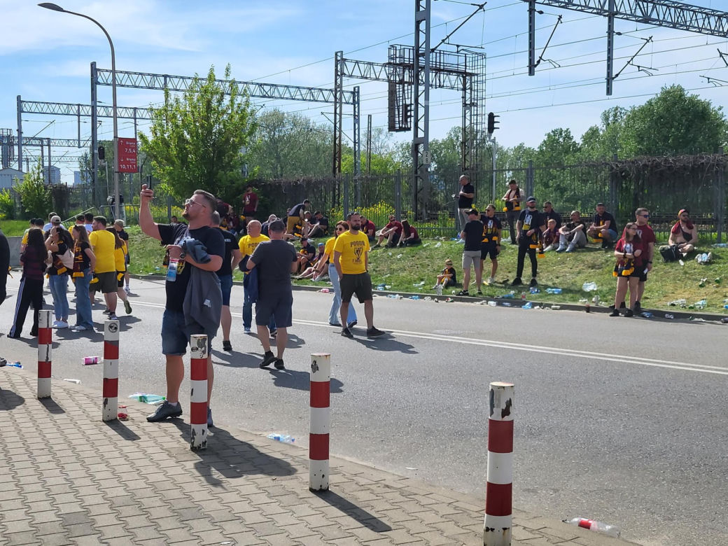 Kibice na meczu Pogoń - Legia