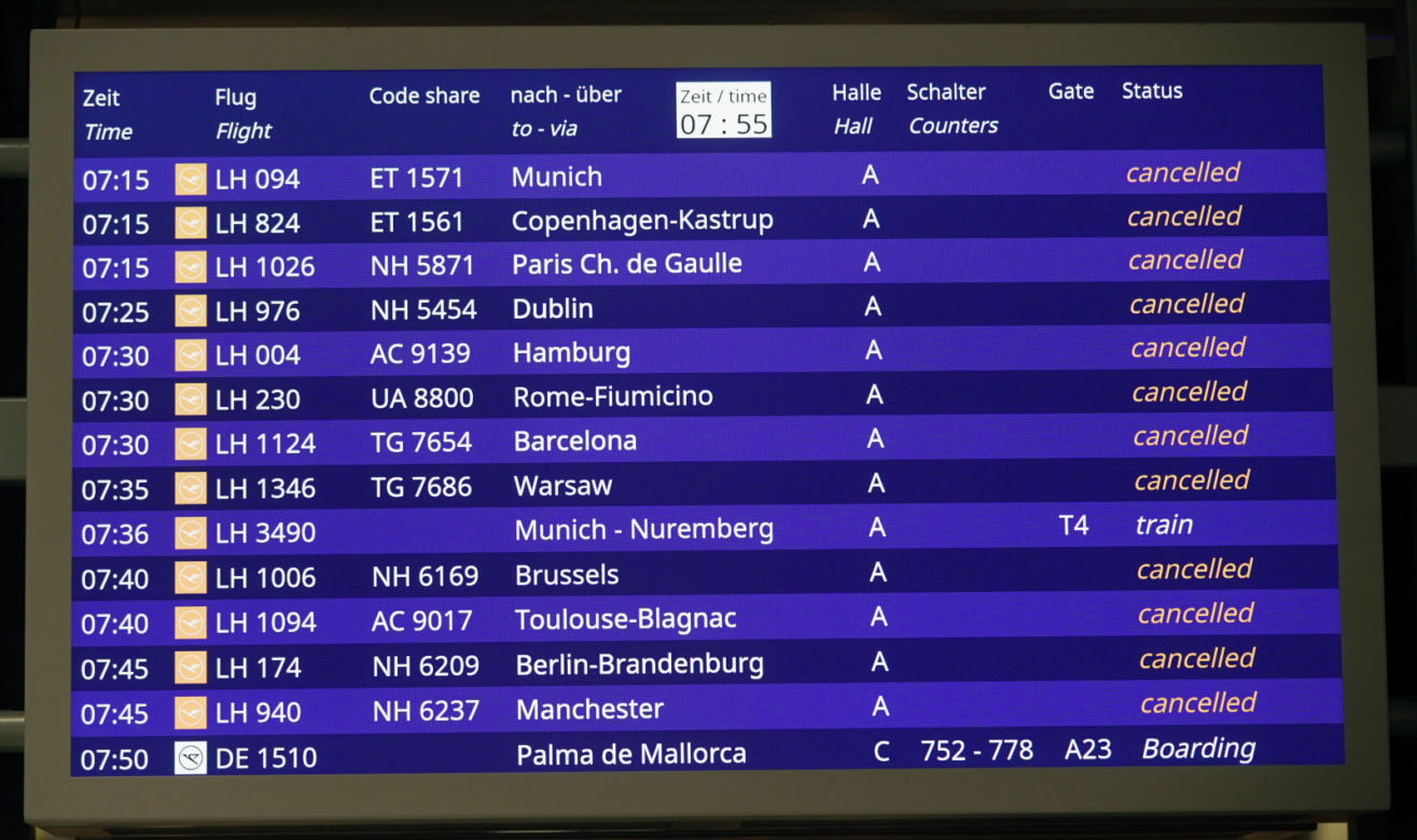 Wielki protest pilotów Lufthansy 2.09.2022. Kilkaset lotów odwołanych