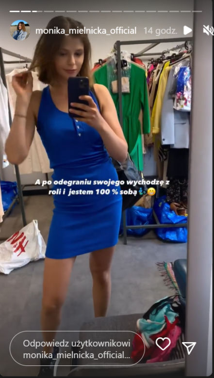 M jak miłość. Monika Mielnicka (Lilka) na planie 