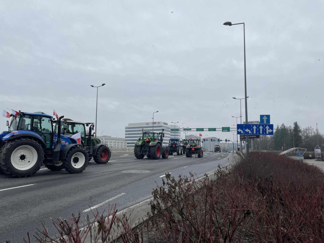 Strajk rolników w Krakowie