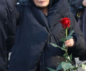 Pogrzeb Mirosława Krawczyka w Gdańsku: Aneta Zając i Mikołaj Krawczyk