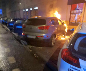 Pożar samochodu na Pradze-Północ