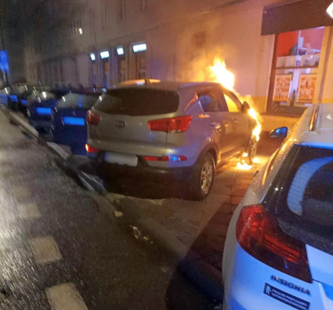 Pożar samochodu na Pradze-Północ