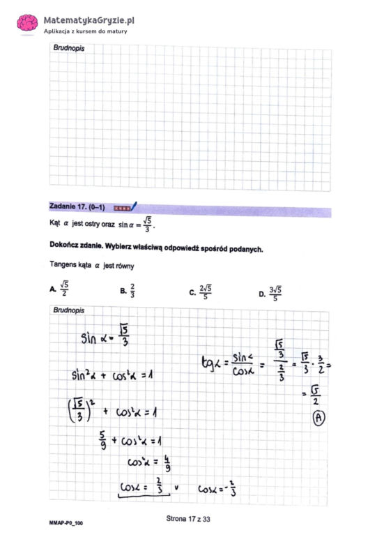 Matura próbna 2023 - odpowiedzi z matematyki