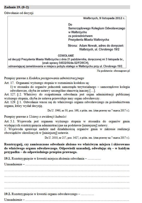 Matura 2017 wos rozszerzony