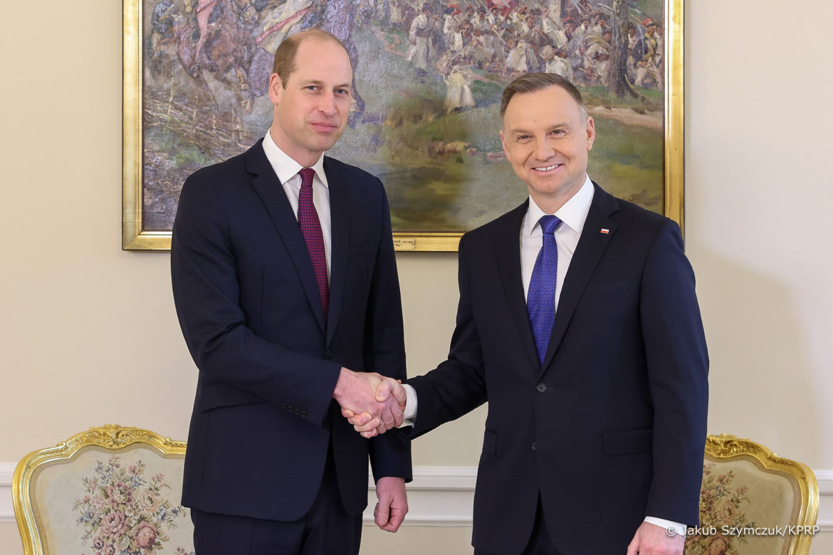 Książę William spotkał się z prezydentem Andrzejem Dudą. Rozmawiali o wojnie w Ukrainie