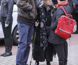 Barbara Wrzesińska na pogrzebie Agnieszki Maciąg