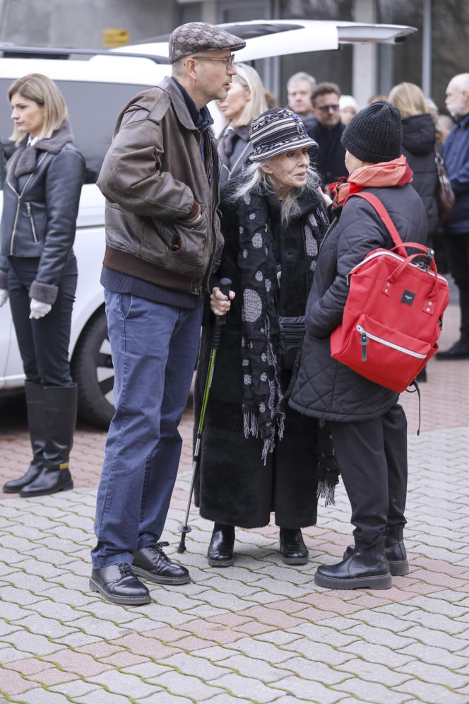 Barbara Wrzesińska na pogrzebie Agnieszki Maciąg
