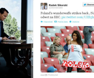Radosław Sikorski zachwycony koszulką Natalii Siwiec