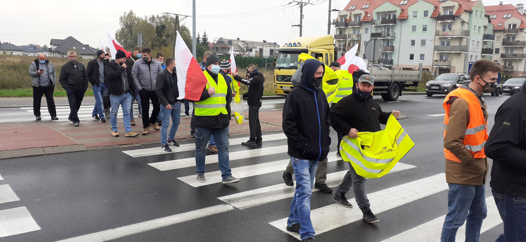 Protest rolników w Iławie 21.10.2020