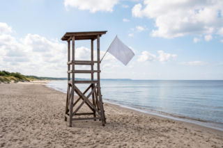 Sinice Chłopy. Czy w Chłopach można się kąpać 05.08? Flaga, warunki pogodowe