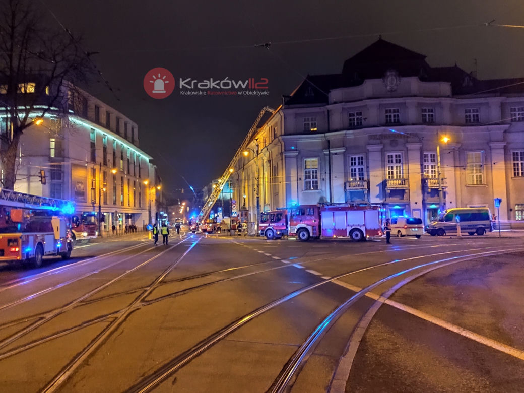 Groźny pożar w budynku Filharmonii Krakowskiej