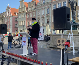 Protest branży gastronomicznej w centrum Poznania