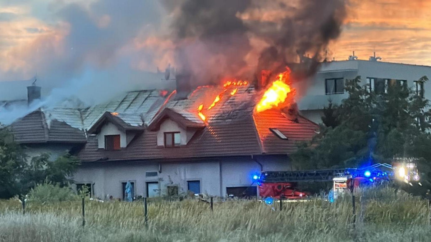 Pożar sali weselnej w Pruszkowie