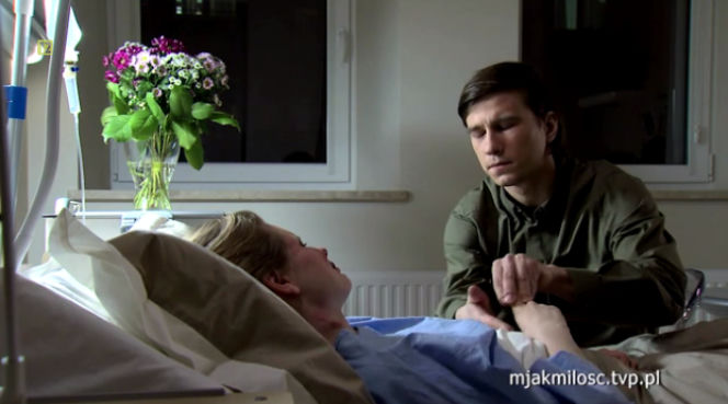 M jak miłość odcinek 1299, Justyna (Olga Kalicka), Franek (Piotr Nerlewski)