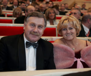 Jerzy Engel z żoną Urszulą
