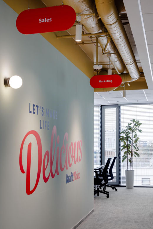 Biuro Kraft Heinz w kompleksie Harmony Office Park na warszawskim Mokotowie