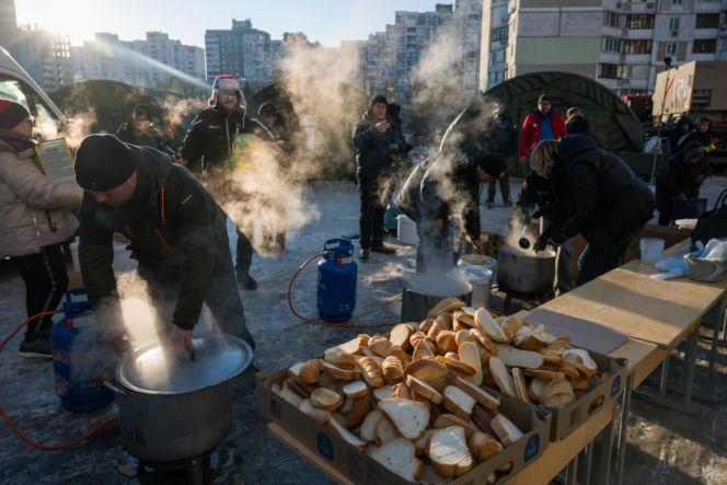 Kijów po rosyjskim ostrzale 3.02.2026