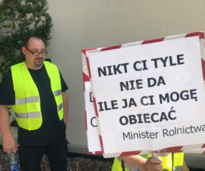 Protest pracowników Inspekcji Weterynaryjnej we Wrocławiu