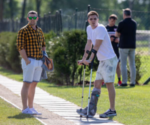 Krzysztof Piątek odwiedził kadrę w Opalenicy