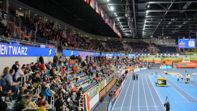 Halowe Mistrzostwa Świata w Lekkoatletyce Kujawy Pomorze 26 w Toruniu. Zdjęcia kibiców i zawodników z 1. dnia imprezy