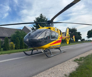 Olszanka: Zderzenie ciężarówki i motocyklisty. Na miejscu lądował helikopter LPR!