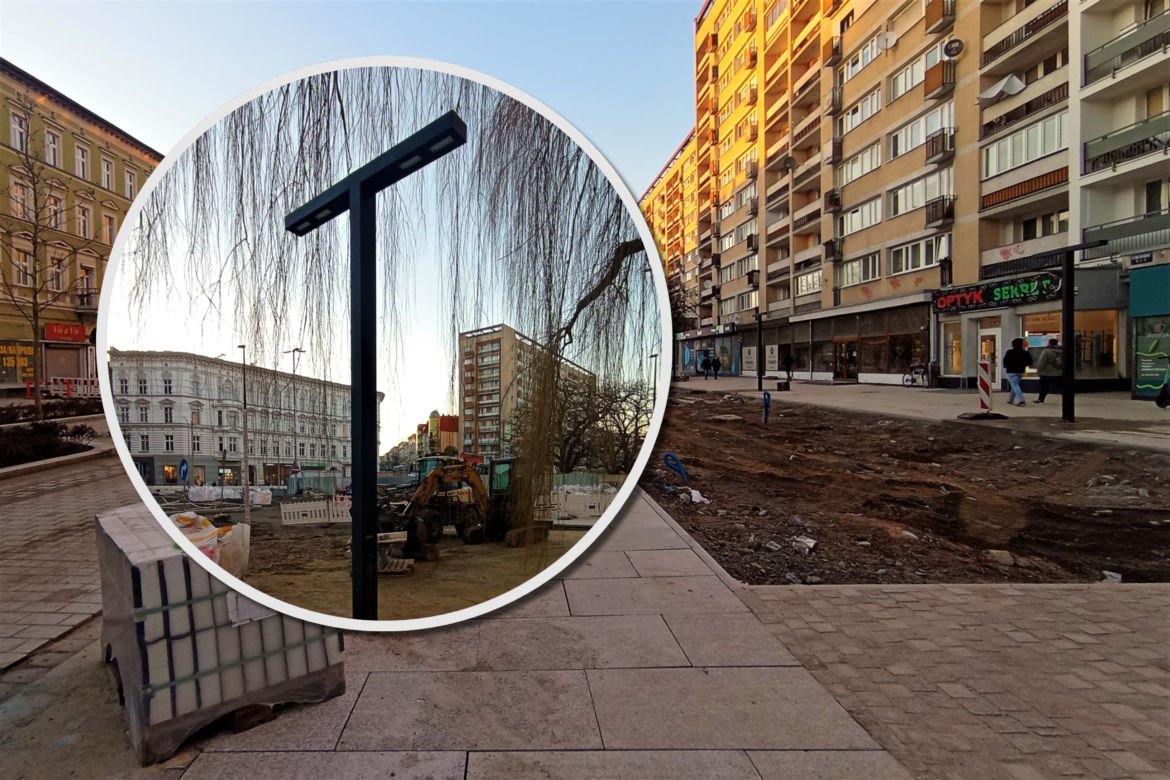 Nowe latarnie na remontowanej alei Wojska Polskiego