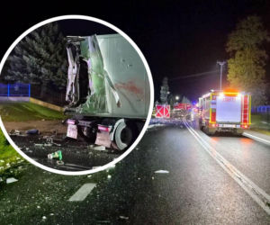 Dramat o świcie na DK9! Zderzyły się dwie ciężarówki, nie żyje kierowca