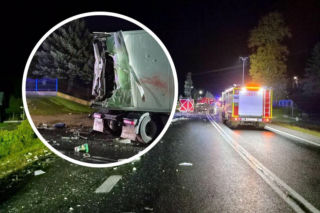 Dramat o świcie na DK9! Zderzyły się dwie ciężarówki, nie żyje kierowca