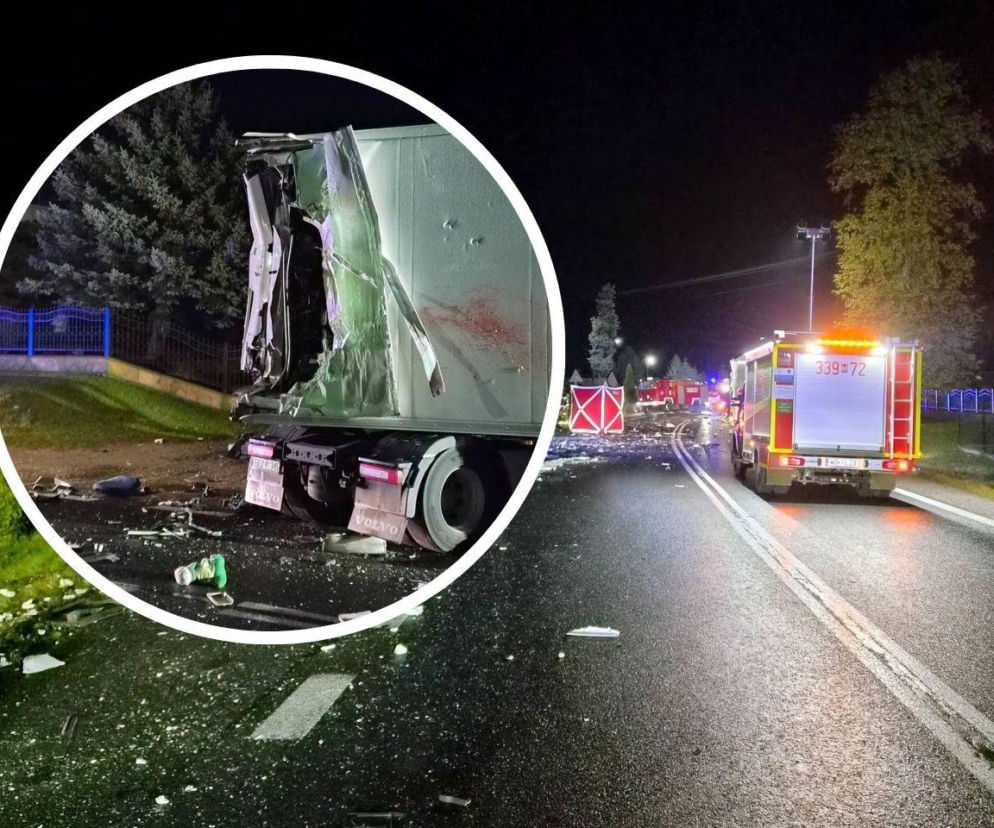 Tragiczne zderzenie ciężarówek na DK9 w Krzyżanowicach. Nie żyje kierowca