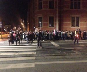 Łańcuch ludzi we Wrocławiu