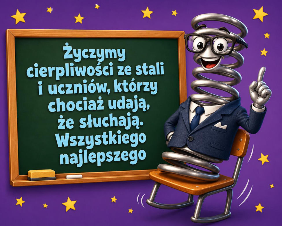 Zabawna kartka z okazji Dnia Nauczyciela
