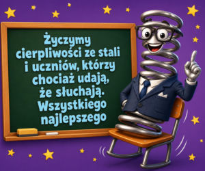 Zabawna kartka z okazji Dnia Nauczyciela
