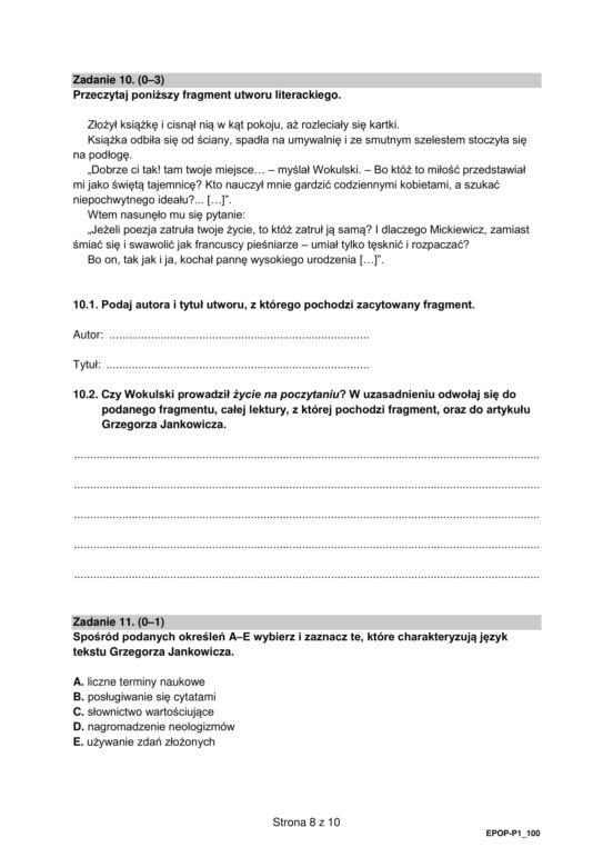 Matura 2022: polski. Arkusze odpowiedzi, pytania CKE. Poziom podstawowy 