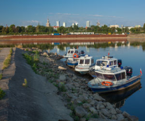 Niski stan Wisły w Warszawie