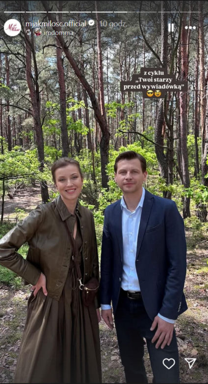 M jak miłość na planie. Adam Karski (Patryk Szwichtenberg), Natalka (Dominika Suchecka)