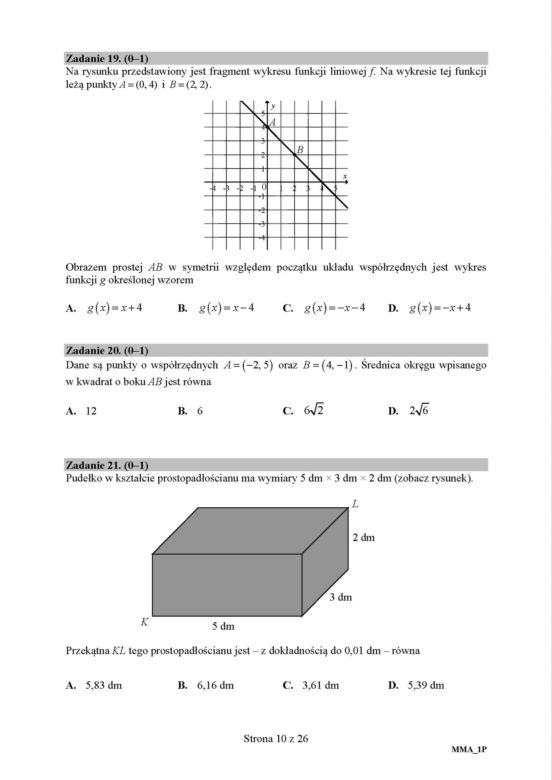 Matura 2019 z matematyki