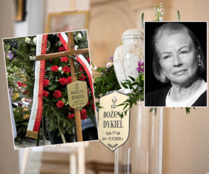 Tak teraz wygląda grób Bożeny Dykiel. Mnóstwo wieńców, piękne słowa, są już nawet znicze