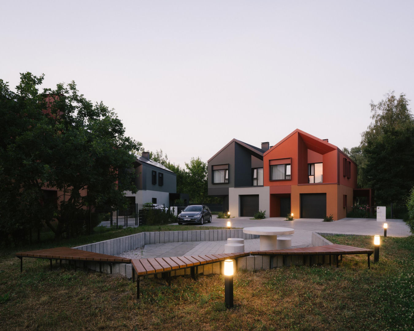 Zespół 10 domów jednorodzinnych, ul. Borków 58, Warszawa