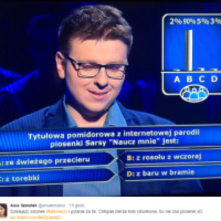 Milionerzy: z czego jest pomidorowa w parodii piosenki Sarsy? – informacje, premiery teledysków – ESKA.pl