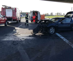 Groźny wypadek na autostradzie A1 w Warlubiu! Kilka osób rannych! 