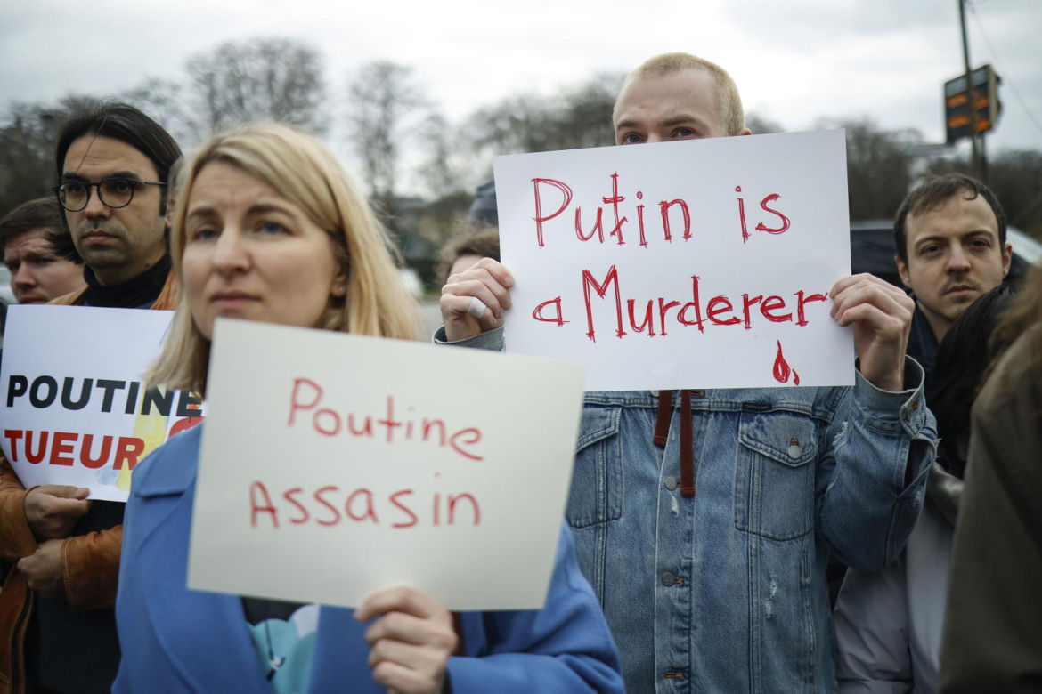 Wiec przed ambasadą Rosji we Francji